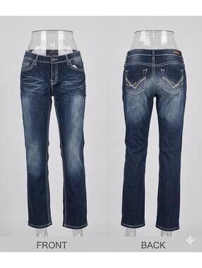 💙 Bongo Plus Straight Leg Dark Wash Jeans 18W 10-12 💙